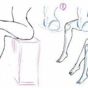 坐腿是什么图解（坐姿腿部画法）